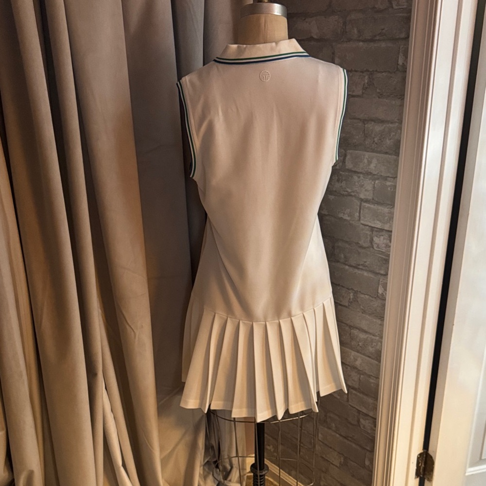 Tory Sport White Pleated tennis Dress - Picture 3 of 5